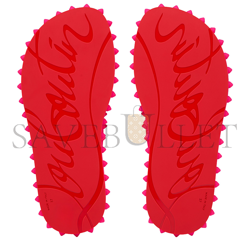 CHRISTIAN LOUBOUTIN SUPER LOUBI FLIPFLIP FLOPS RUBBER PINUP WOMEN 1230961P379